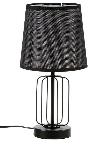 Светильник настольный E14, 40 Вт, черный, абажур черный, BY, Орлеан, 476-010