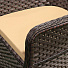 Мебель садовая Green Days, Эльба, коричневая, стол, 80х80х73 см, 4 кресла, подушка бежевая, 150 кг, RSCTL035 - фото 3