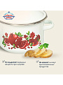 Кастрюля эмалированная сталь, 2 л, крышка сталь, цилиндрическая, Сибирские товары, Гранатовый сок, 1MD161M, белая, индукция - фото 3