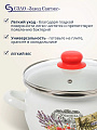 Кастрюля эмалированная сталь, 3 л, крышка стекло, сферический, Сантэкс, Прованс, 1-2430112, индукция - фото 5