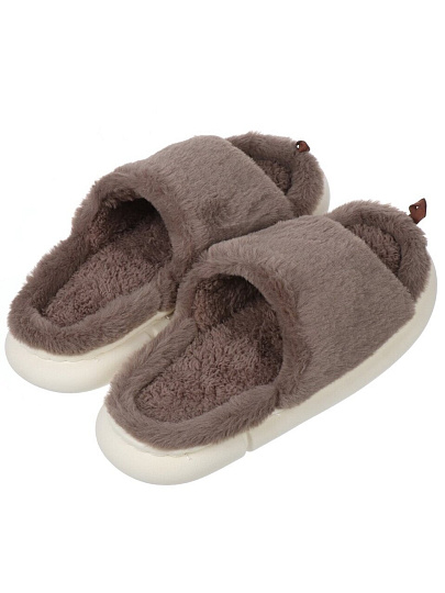 Тапки для женщин, коричневые, р. 38-39, открытые, Bear, A210143