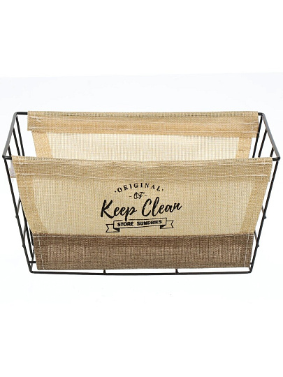 Корзина для хранения, 30х20х15 см, прямоугольная, коричнево-бежевая, A290102