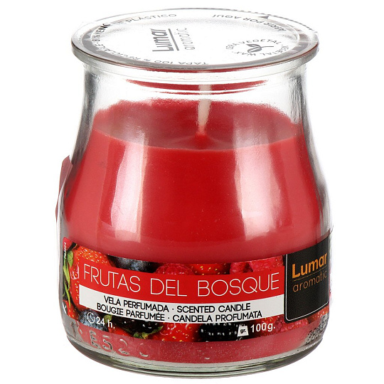 Свеча ароматизированная, 7х6 см, Lumar, Ягоды Frutas del Bosque, в стакане, 100 гр, 900400