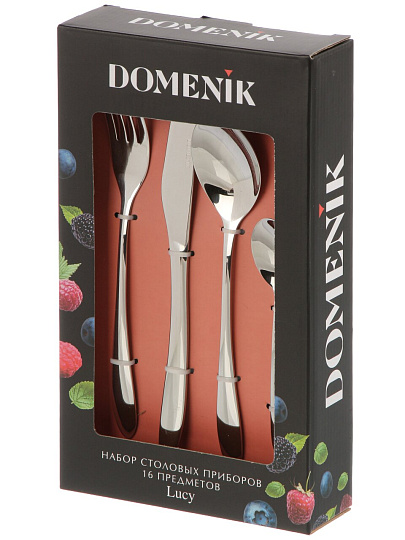 Набор столовых приборов нерж сталь, 16 пр, подар уп, Domenik, Lucy, DMC181