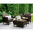 Мебель садовая Salemo Balcony Set, коричневая, стол, 76х42х56 см, 2 кресла, подушка светло-коричневая, 17205935/КОР - фото 2