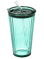 Стакан 450 мл, стекло, Грин, с трубочкой, B060511 - фото 3