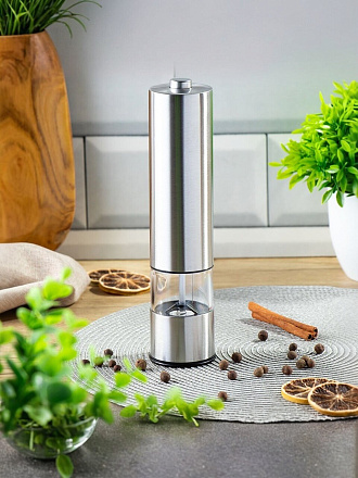 Мельница для специй стекло, нержавеющая сталь, электрическая, Y4-4367