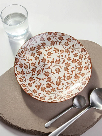 Тарелка десертная, керамика, 19.5 см, глазурь, круглая, Pollen, Daniks