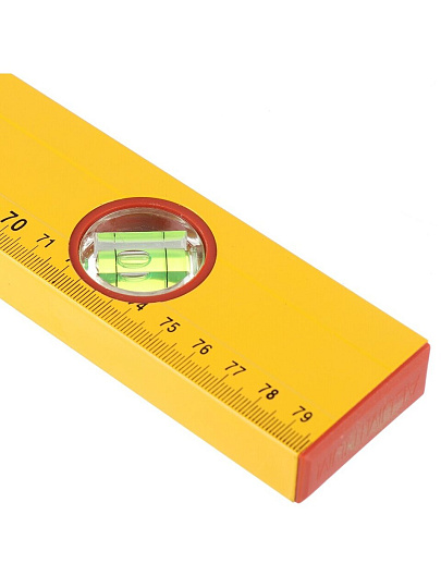 Уровень алюминий, 800 мм, 3 глазка, линейка, желтый, Bartex, HJ-88D