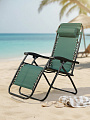Шезлонг пляжный склад, мет-л, 175х67х110 см, 120 кг, изумруд