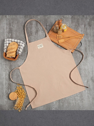 Фартук 60 х 70 см, 100% хлопок, саржа, 220 г/м2, без кармана, Этель, Kitchen, бежевый