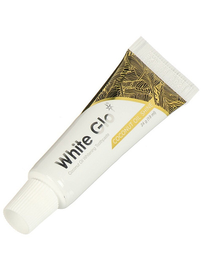 Зубная паста White Glo, Отбеливающая с кокосовым маслом, 24 г
