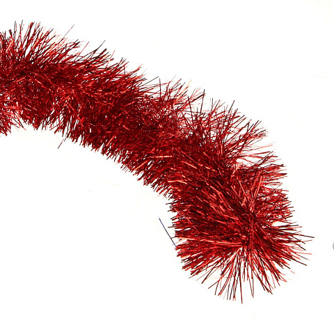 Мишура 1.8 м, одноцветная, красная, диаметр 100 мм, Снегурка, 10СМ-240