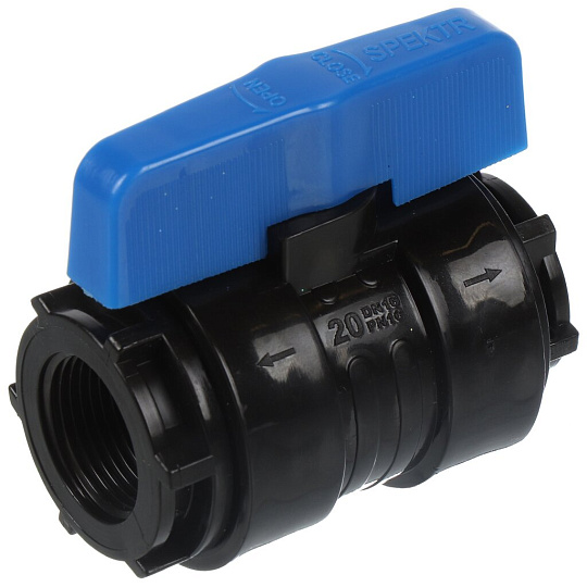 ПНД кран 1/2&quot;-3/4&quot;, внутренняя/внутренняя, Spektr