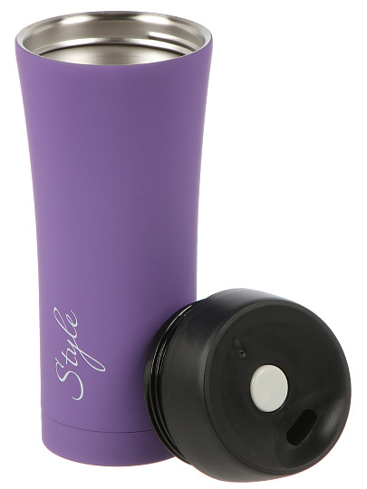 Термокружка пластик, 0.45 л, узкая горловина, Daniks, колба нержавеющая сталь, SL-NT015-18-3633