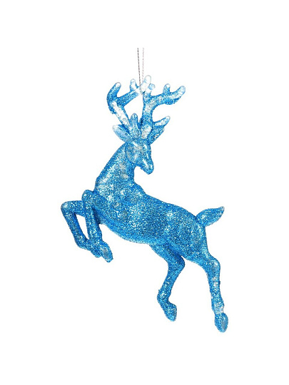 Елочное украшение Олень, голубое, 12х2.5 см, SYYKLA-1919110LB