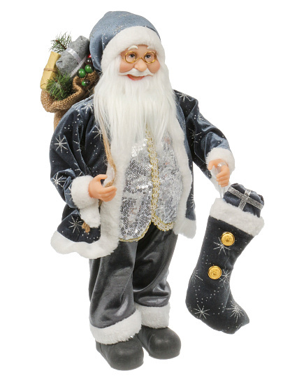 Фигурка декоративная полиэстер, Дед Мороз, 45 см, Y4-7431