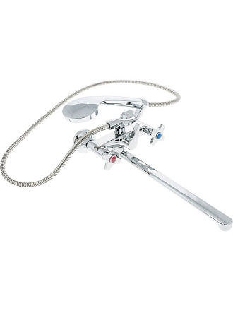 Смеситель для ванны, РМС, с кран-буксой, хром, SL115-140E