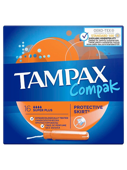 Тампоны Tampax, Super Plus, 16 шт, TM-83725527
