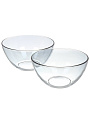 Салатник стекло, круглый, 2 шт, 15.8х7.8 см, Черное море, Glasstar, RNBS1449