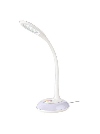 Светильник настольный 600 Лм, сенсорное включение, 3 уровня яркости, нейтральный белый свет, 11 Вт, белый, абажур белый, General Lighting Systems, GLTL-036, 800036