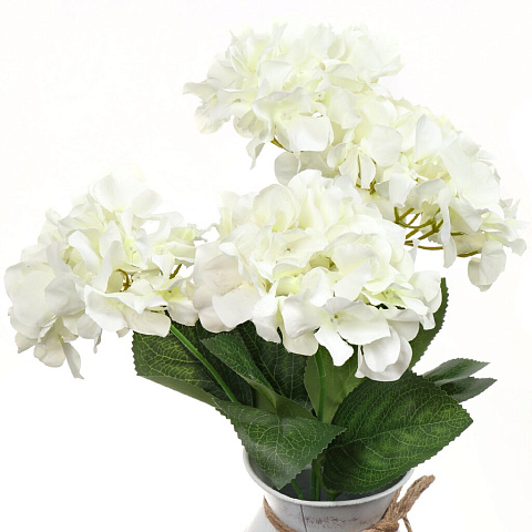 Цветок искусственный декоративный Гортензия, 45 см, белый, Y4-5261