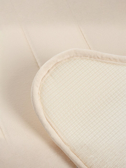 Набор ковриков для ванной и туалета, антискользящий, 2 шт, 0.5х0.8, 0.5х0.5 м, велюр, светло-бежевый, Вилина, 7173