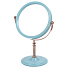 Зеркало настольное, металл, пластик, на ножке, круглое, голубое, A070015 - фото 2