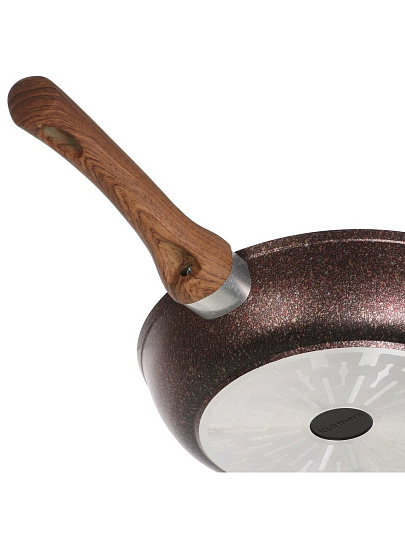 Сковорода алюминий, 26 см, антипригарное покрытие, Kukmara, Granit Ultra Red Induction, индукция, сгаи260а