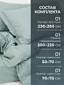Постельное белье евро, 236 х 260 см, 2 наволочки 70х70 см, 2 наволочки 50х70 см, пододеяльник 200х220 см, Silvano, страйп-сатин, Жадеит - фото 2