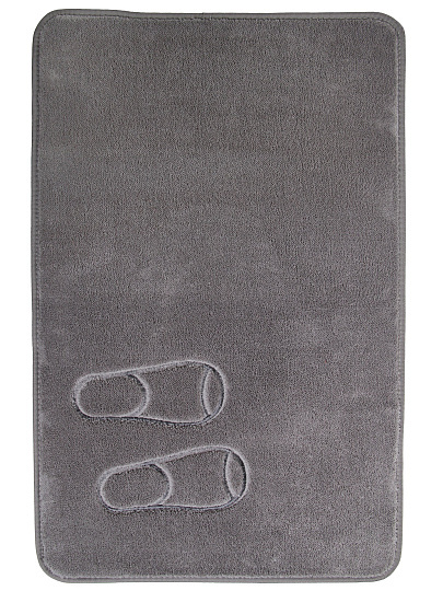 Набор ковриков для ванной и туалета, 2 шт, 0.5х0.8, 0.4х0.5 м, полиэстер, серый, Silvano, Ножки, Y4-11480