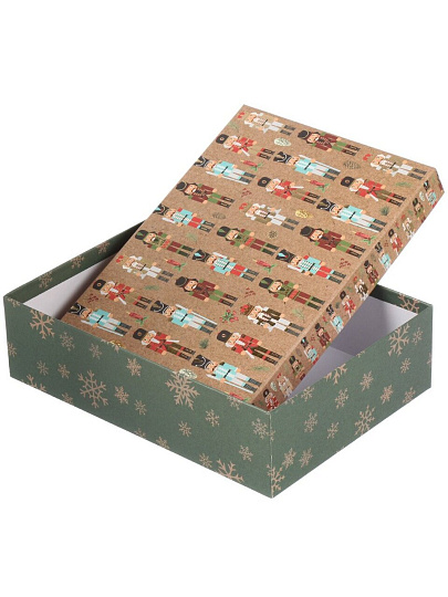 Коробка подарочная картон, 29х21х8 см, в ассортименте, Новый год, A470107