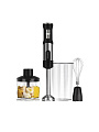 Блендер погружной 1500 Вт, турбо режим, стакан, измельчитель, венчик, чаша, Редмонд, RHB-2902, черный