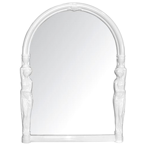 Зеркало 42.9х58 см, полукруглое, снежно-белое, Berossi, Viva Ellada, АС 16001000