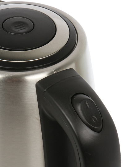 Чайник электрический Delta Lux, DE-1015, черный, 1.8 л, 2200 Вт, скрытый нагревательный элемент, нержавеющая сталь