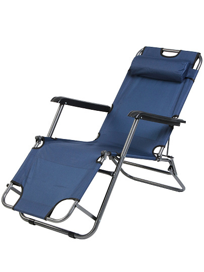 Шезлонг пляжный склад, мет-л, 153х60х80 см, 100 кг