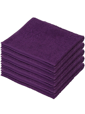 Полотенце пляжное 70х140 см, 375 г/м2, жаккард, Вышневолоцкий текстиль, Якоря, 702, фиолетовое, Россия, Ж1-70140.1141.375