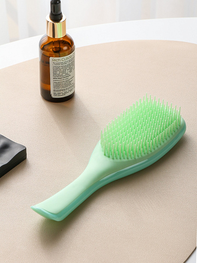 Расческа массажная, 22х6.5 см, пластик, пластиковая ручка, антистатическая, светло-зеленая, A100083
