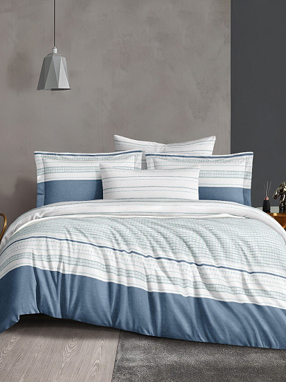 Постельное белье 2-спальное, простыня 230х240 см, 2 наволочки 70х70 см, 2 наволочки 50х70 см, пододеяльник 180х210 см, Silvano, сатин люкс, подарочная упаковка, 21/011-SLCK/SLV