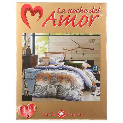 т КПБ Амор La noche del AMOR евро сатин (2н70*70, пр220*240, под200*220) рис 617