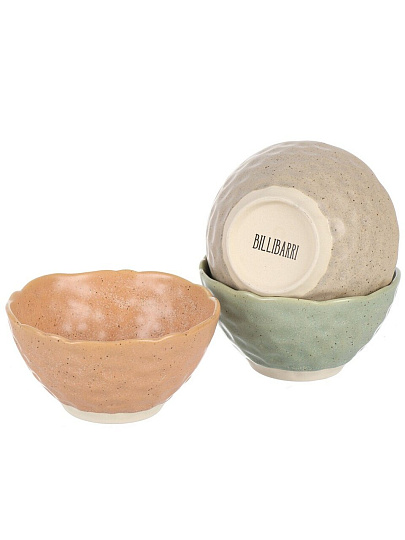 Соусник керамика, Billibarri, Tapas Lounge, 11 см, 3 шт, с ложкой, бамбуковая подставка, 900-526