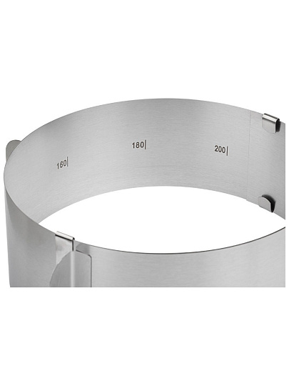 Форма для выпечки нержавеющая сталь, кольцо, раздвижная, 16-30 см, Mallony, Torta, 108344