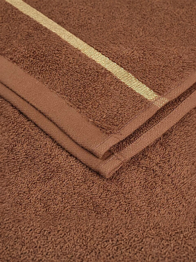 Полотенце банное 70х140 см, 100% хлопок, Азия, Silvano, коричневое, Узбекистан