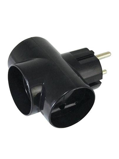 Тройник 3 гнезда, 16 А, черный, TDM Electric, SQ1806-0042