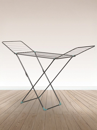 Сушилка для белья напольная, полотно 20 м, 189х53.5х114 см, складная, 22 прута, 17 кг, серебряная, Nika, СБ2