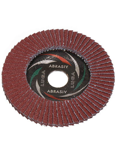 Круг лепестковый торцевой КЛТ2 для УШМ, LugaAbrasiv, диаметр 125 мм, посадочный диаметр 22 мм, зернистость A40, шлифовальный