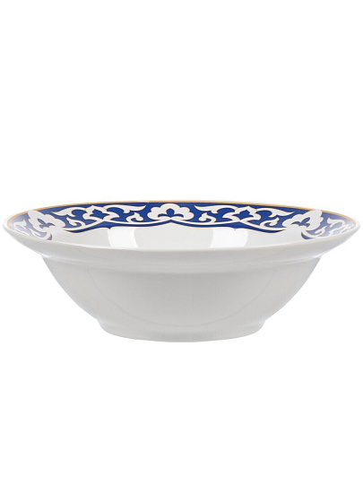 Миска фарфор, круглая, 5.5 см, 0.5 л, Синяя Пахта, Дулевский фарфор, 103412