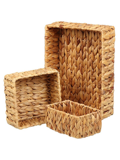 Набор корзин 3 шт, для хранения, плетеный, Y4-8699