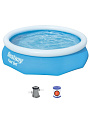 Бассейн надувной Bestway, 305х76 см, Fast Set, 57270BW, фильтр-насос, 3800 л - фото 5