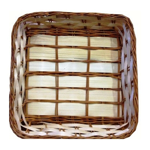 Сухарница бамбук, 19х19х3 см, плетен для упак, 06-132